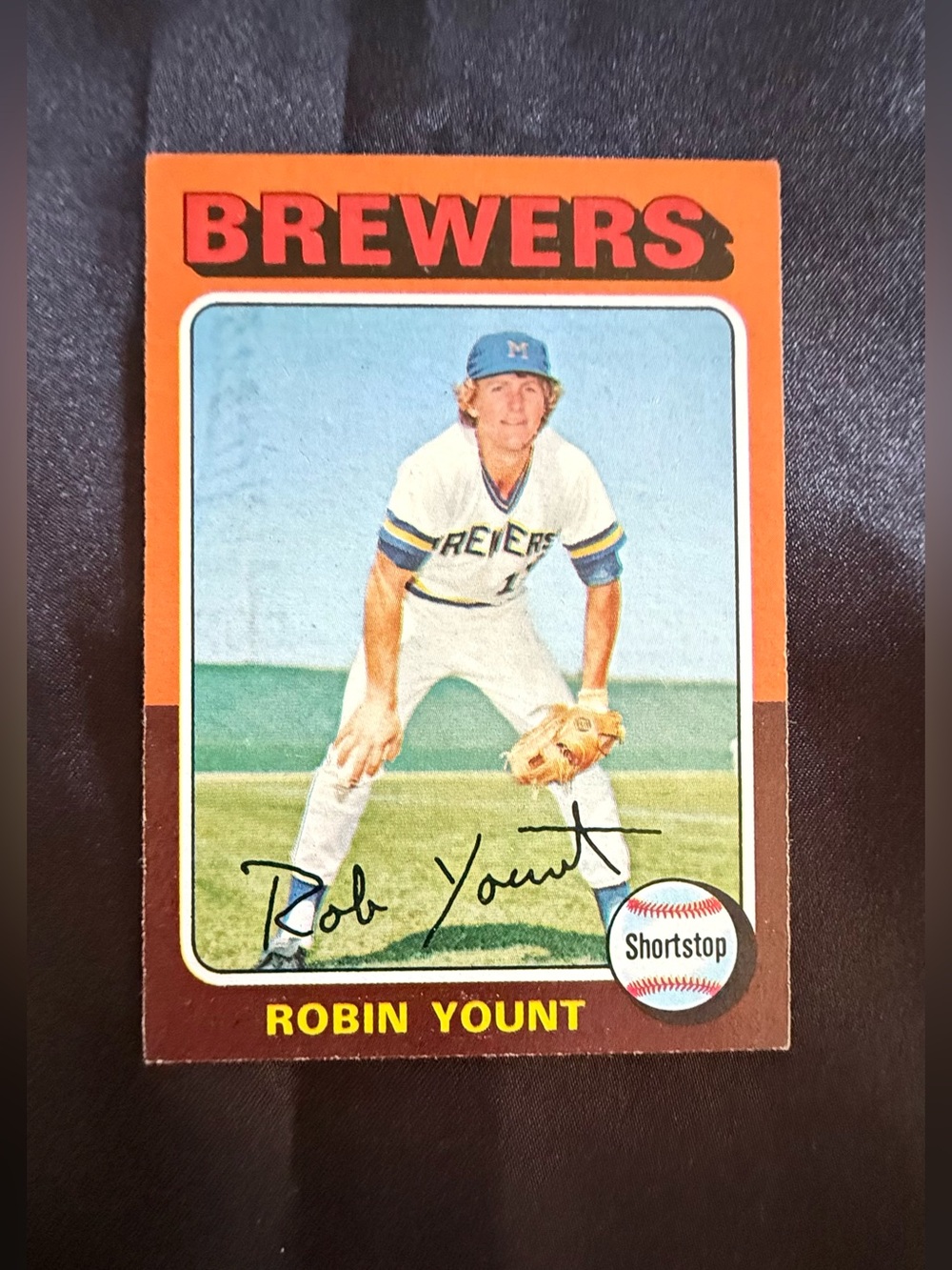Robin Yount #223, Topps, Rookie Card, HOF, 1975, MT/NM, Super Centered